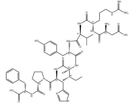 Antibiotique humain de poudre de l'angiotensine II de CAS 4474-91-3